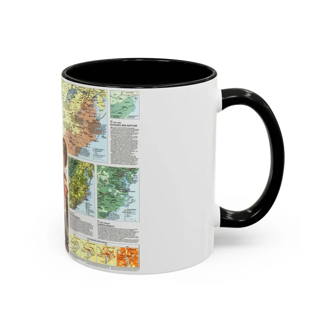 USA - Tidewater and Environs 2 (1988) (Map) Accent Coffee Mug - Go Mug Yourself