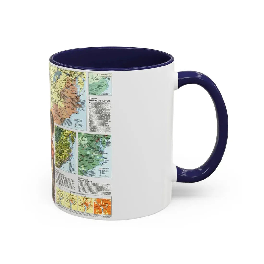 USA - Tidewater and Environs 2 (1988) (Map) Accent Coffee Mug - Go Mug Yourself
