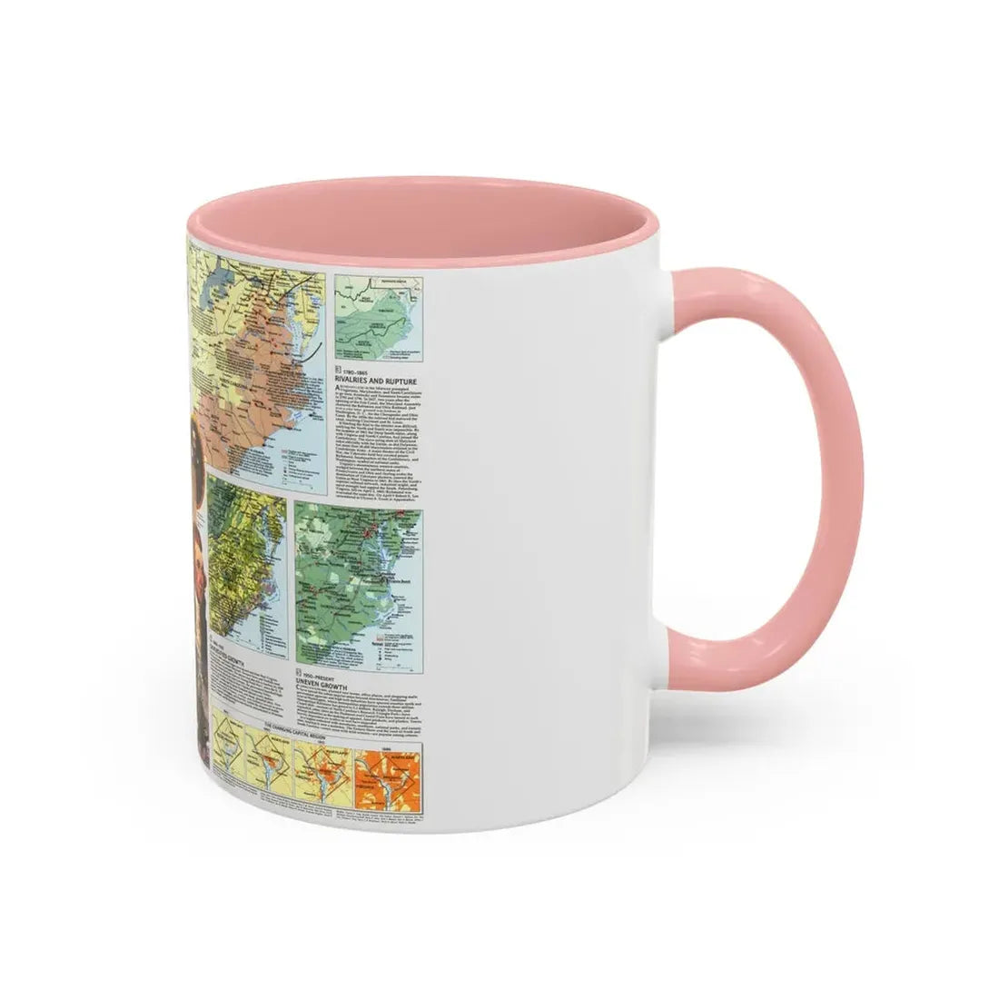 USA - Tidewater and Environs 2 (1988) (Map) Accent Coffee Mug - Go Mug Yourself