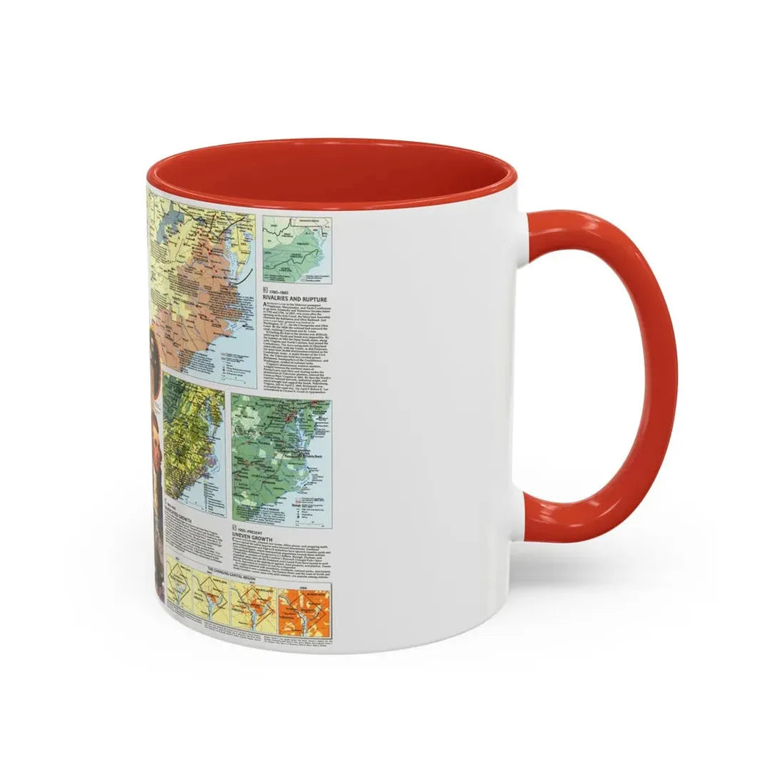 USA - Tidewater and Environs 2 (1988) (Map) Accent Coffee Mug - Go Mug Yourself