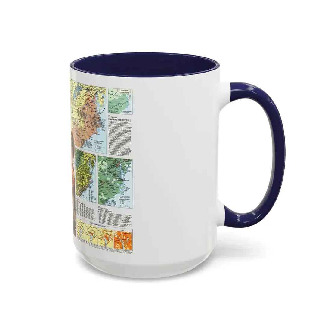 USA - Tidewater and Environs 2 (1988) (Map) Accent Coffee Mug - Go Mug Yourself
