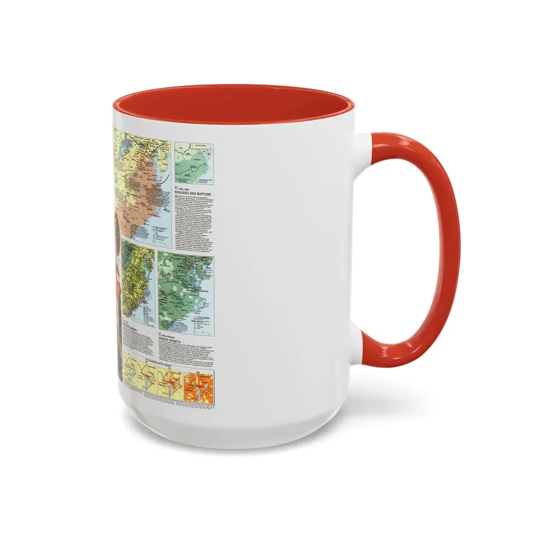 USA - Tidewater and Environs 2 (1988) (Map) Accent Coffee Mug - Go Mug Yourself