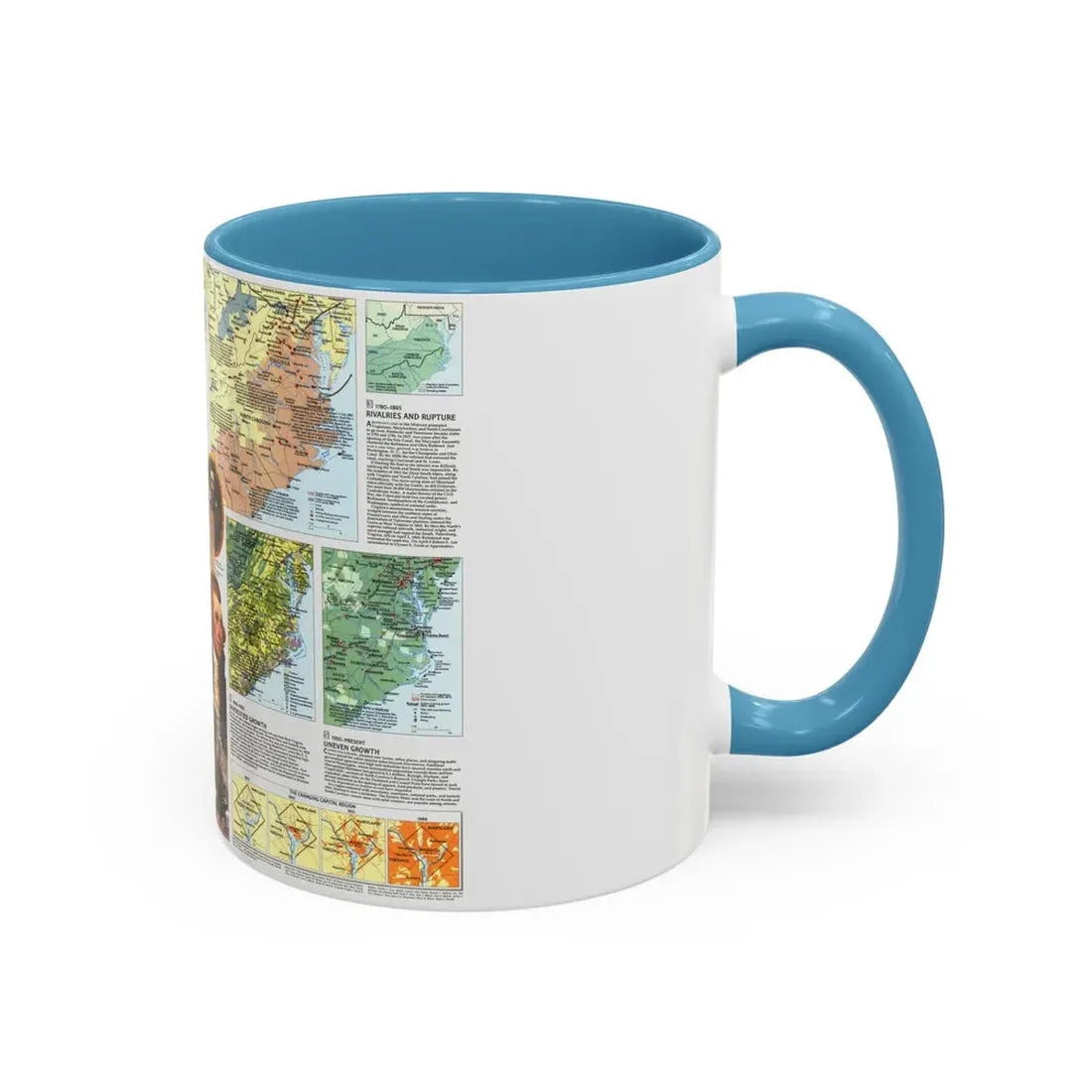 USA - Tidewater and Environs 2 (1988) (Map) Accent Coffee Mug - Go Mug Yourself
