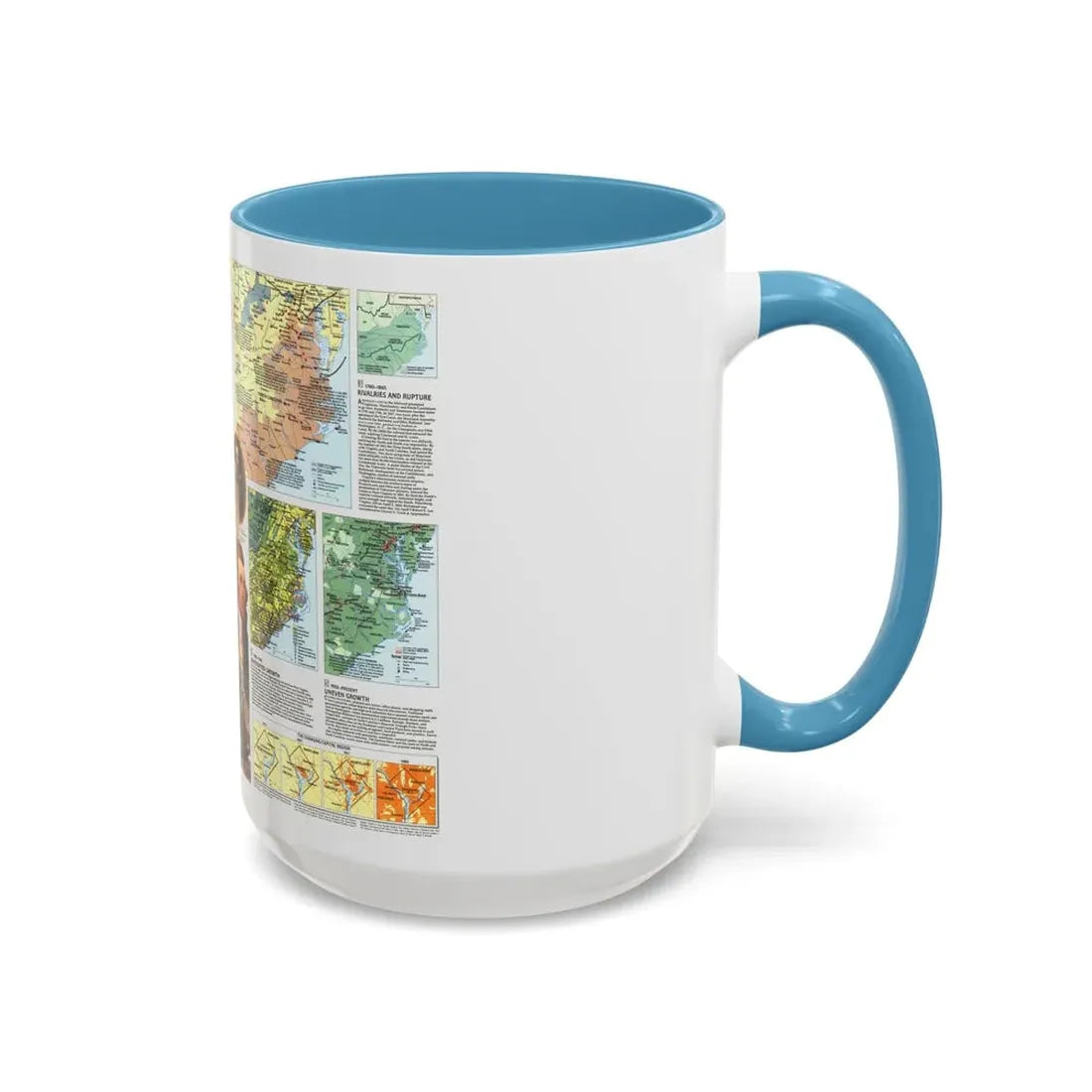 USA - Tidewater and Environs 2 (1988) (Map) Accent Coffee Mug - Go Mug Yourself
