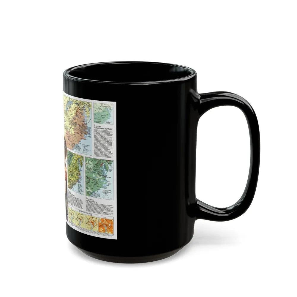 USA - Tidewater and Environs 2 (1988) (Map) Black Coffee Mug-Go Mug Yourself