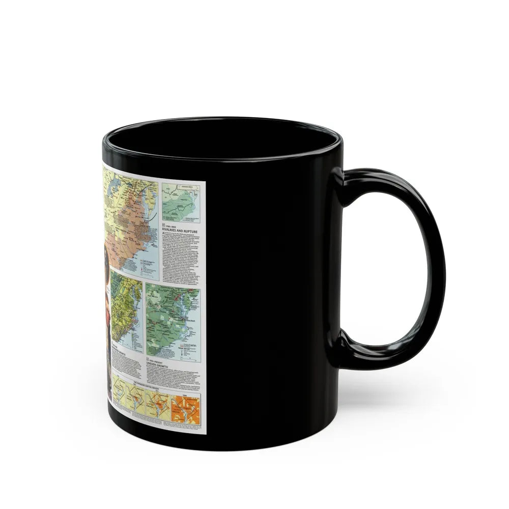 USA - Tidewater and Environs 2 (1988) (Map) Black Coffee Mug-Go Mug Yourself