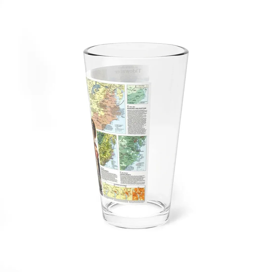 USA - Tidewater and Environs 2 (1988) (Map) Pint Glass 16oz - Go Mug Yourself