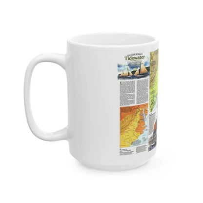 USA - Tidewater and Environs 2 (1988) (Map) White Coffee Mug - Go Mug Yourself