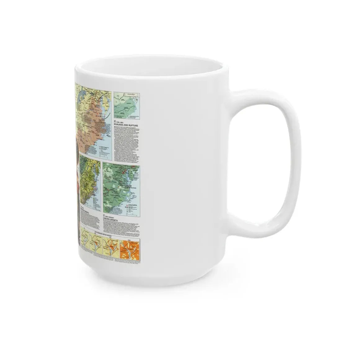 USA - Tidewater and Environs 2 (1988) (Map) White Coffee Mug - Go Mug Yourself