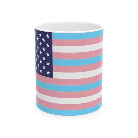 USA Transgender flag (United States) White Coffee Mug 11oz - Go Mug Yourself