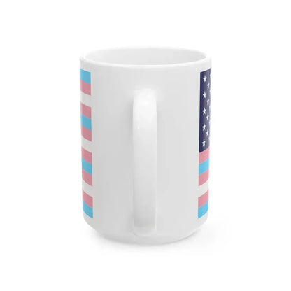 USA Transgender flag (United States) White Coffee Mug - Go Mug Yourself