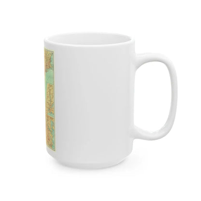 USA - Travels of George Washington (1932) (Map) White Coffee Mug-Go Mug Yourself