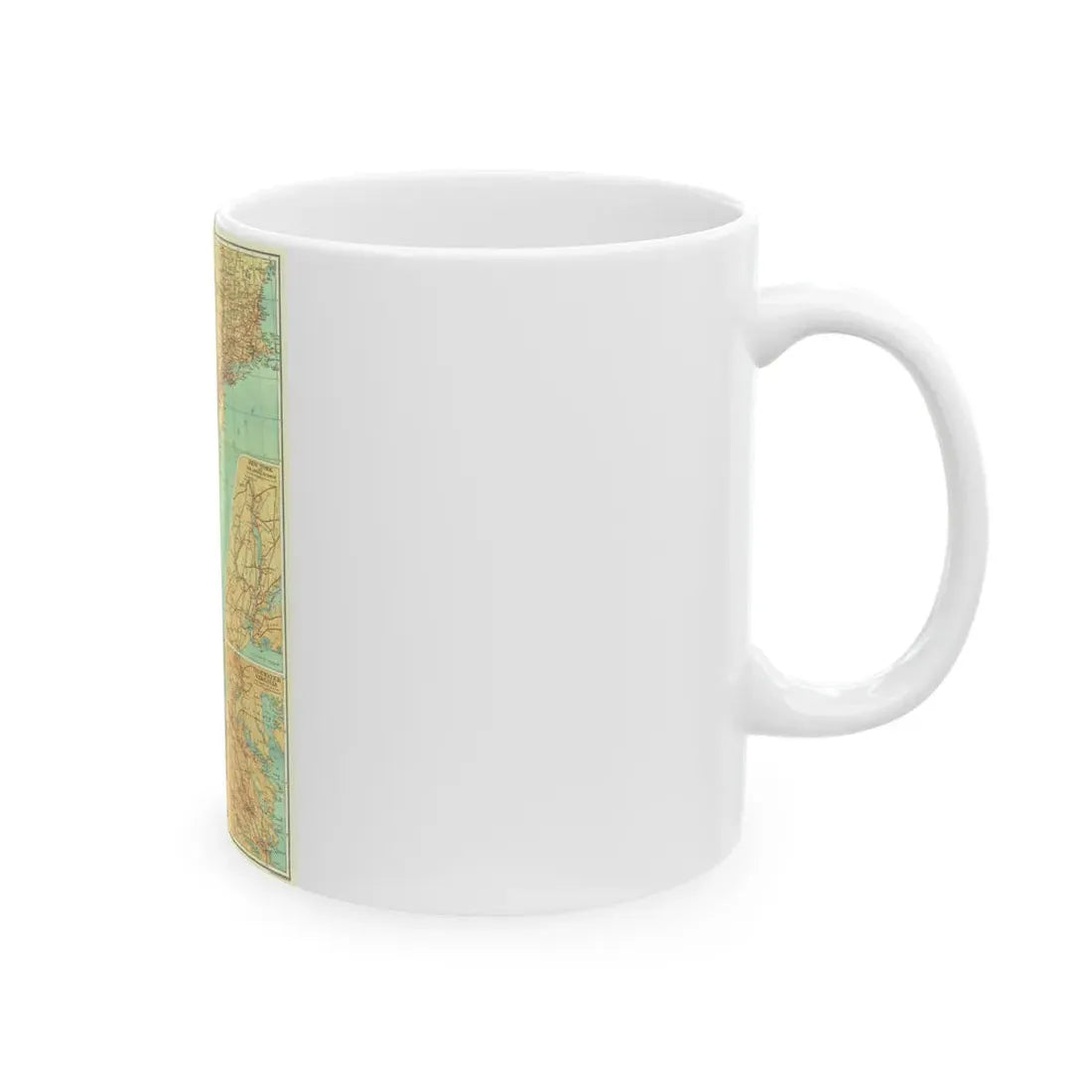 USA - Travels of George Washington (1932) (Map) White Coffee Mug - Go Mug Yourself