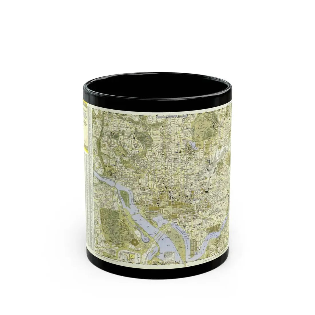 USA - Washington, Central (1948) (Map) Black Coffee Mug 11oz - Go Mug Yourself