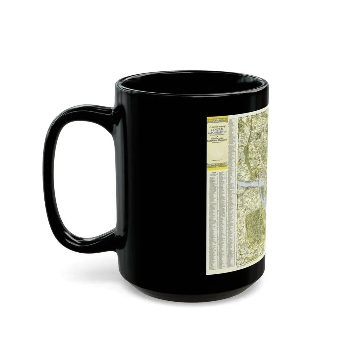 USA - Washington, Central (1948) (Map) Black Coffee Mug - Go Mug Yourself