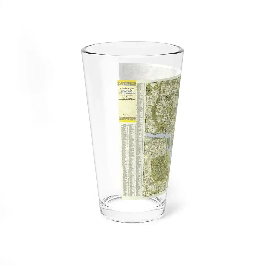 USA - Washington, Central (1948) (Map) Pint Glass 16oz - Go Mug Yourself