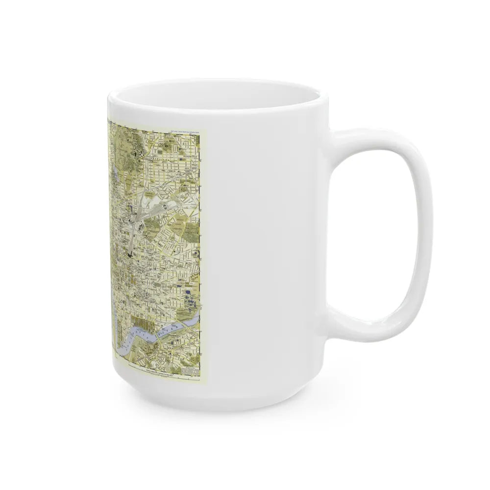 USA - Washington, Central (1948) (Map) White Coffee Mug-Go Mug Yourself