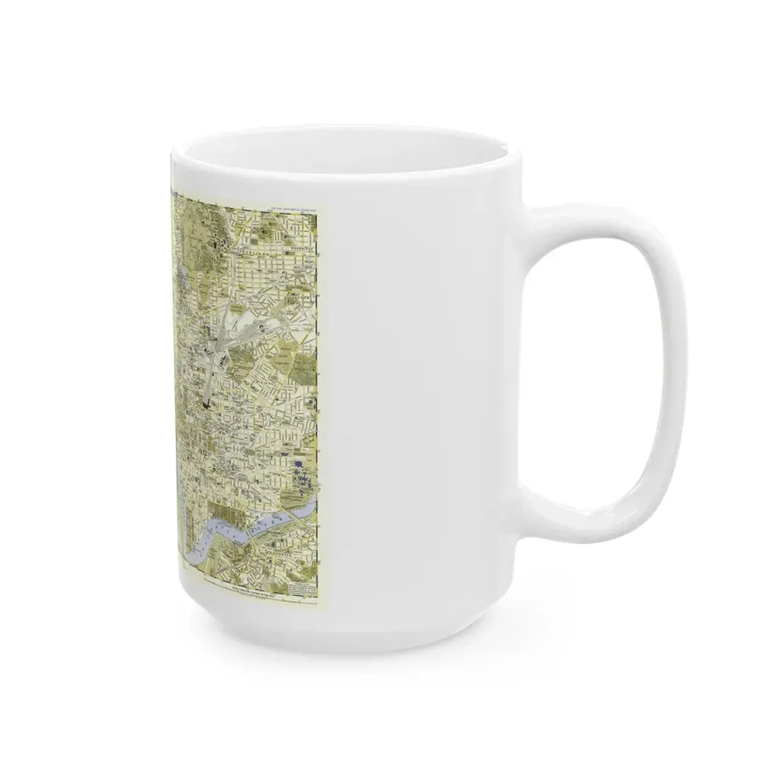 USA - Washington, Central (1948) (Map) White Coffee Mug - Go Mug Yourself