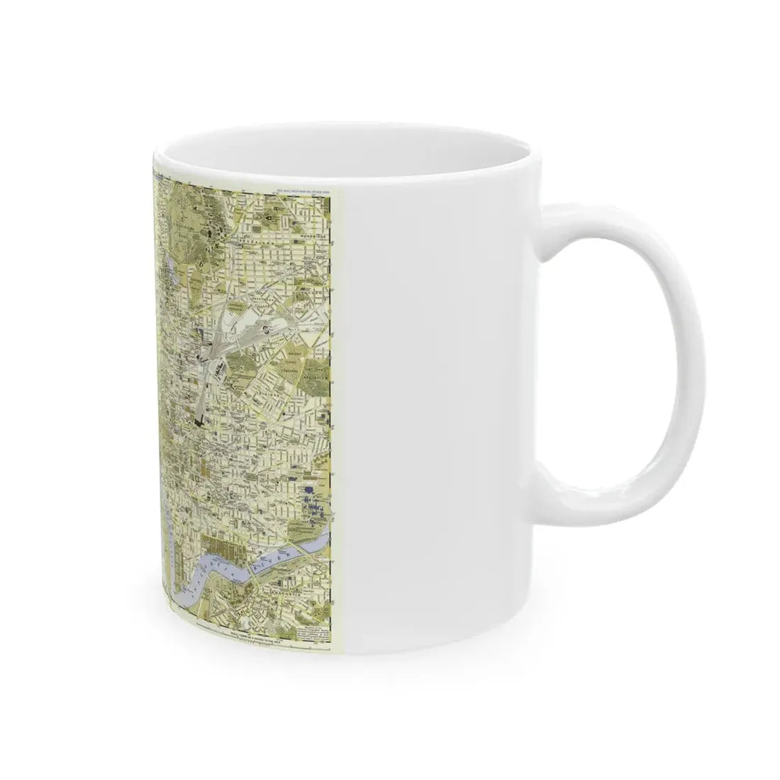 USA - Washington, Central (1948) (Map) White Coffee Mug - Go Mug Yourself