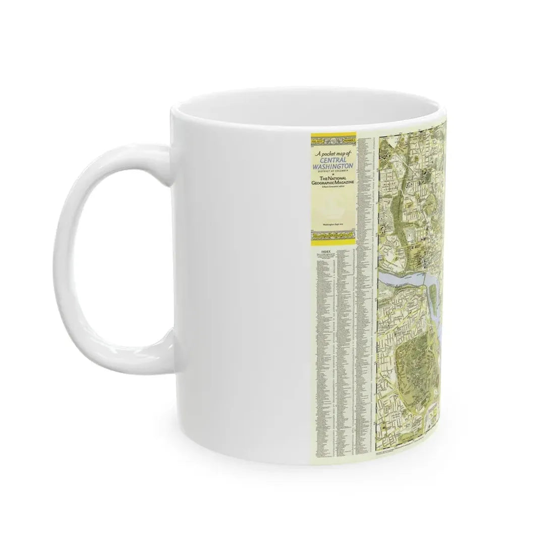 USA - Washington, Central (1948) (Map) White Coffee Mug - Go Mug Yourself