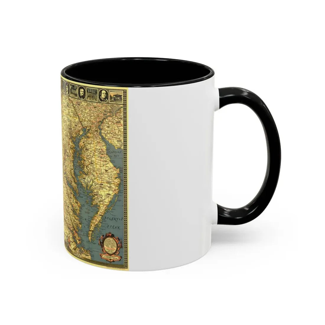 USA - Washington, Historic and Scenic (1939) (Map) Accent Coffee Mug - Go Mug Yourself