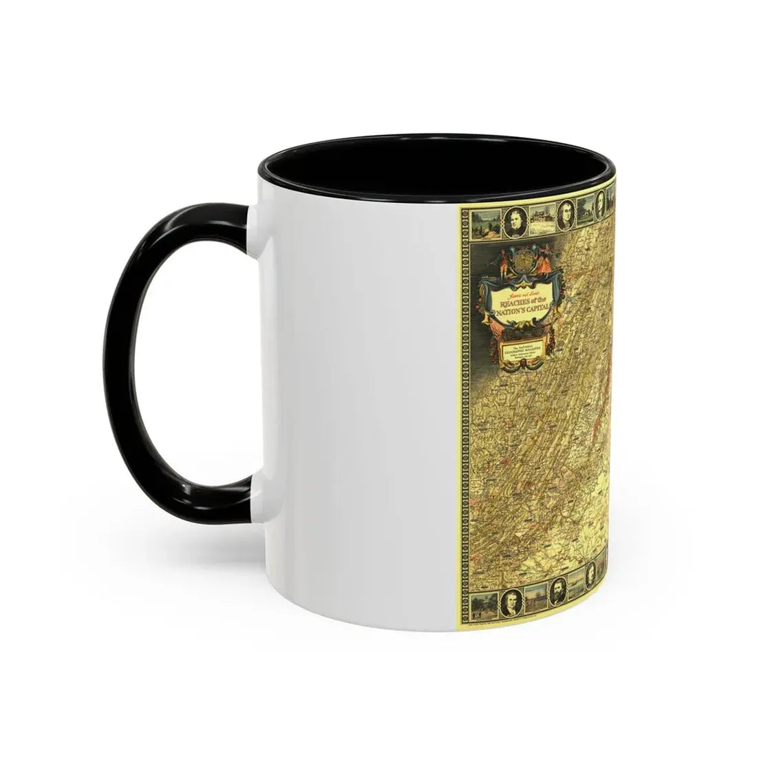 USA - Washington, Historic and Scenic (1939) (Map) Accent Coffee Mug - Go Mug Yourself