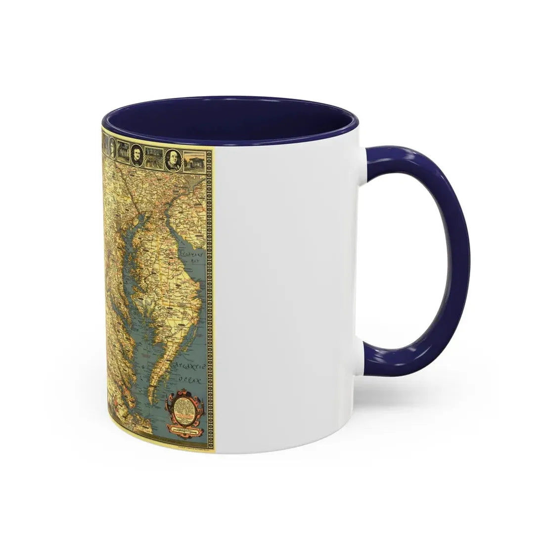 USA - Washington, Historic and Scenic (1939) (Map) Accent Coffee Mug - Go Mug Yourself