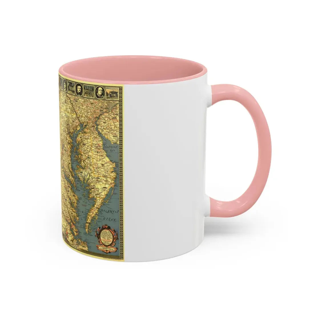 USA - Washington, Historic and Scenic (1939) (Map) Accent Coffee Mug - Go Mug Yourself