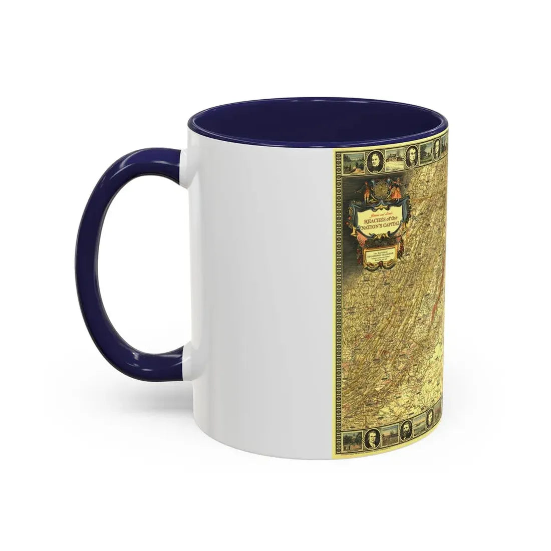 USA - Washington, Historic and Scenic (1939) (Map) Accent Coffee Mug - Go Mug Yourself