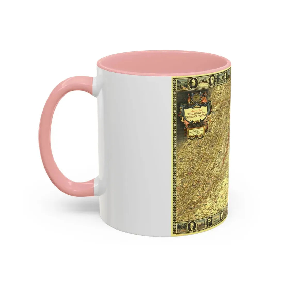 USA - Washington, Historic and Scenic (1939) (Map) Accent Coffee Mug - Go Mug Yourself