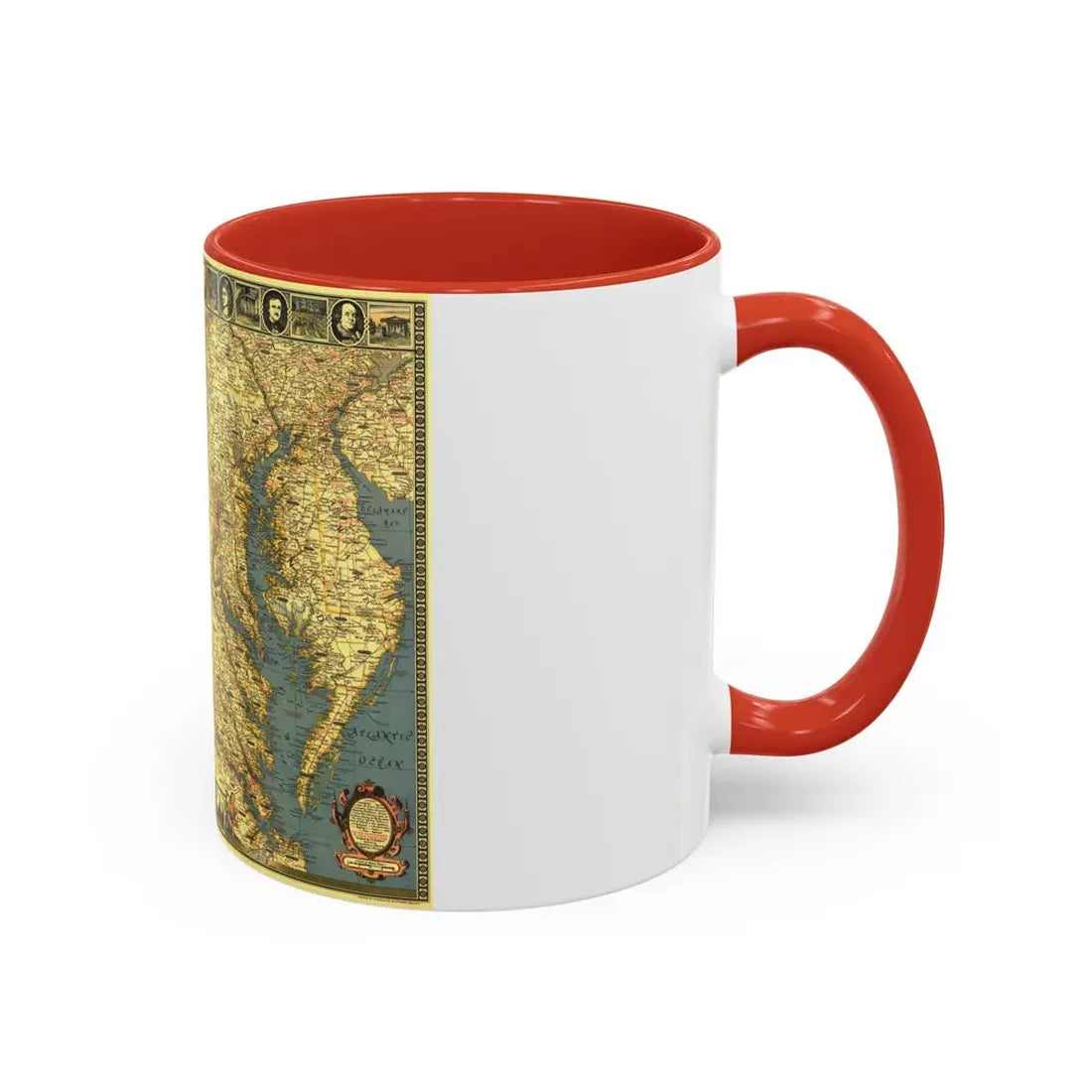USA - Washington, Historic and Scenic (1939) (Map) Accent Coffee Mug - Go Mug Yourself