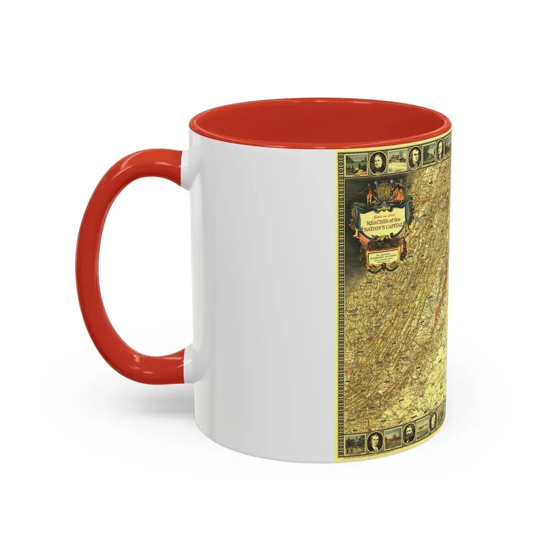 USA - Washington, Historic and Scenic (1939) (Map) Accent Coffee Mug - Go Mug Yourself