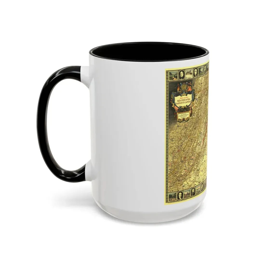 USA - Washington, Historic and Scenic (1939) (Map) Accent Coffee Mug - Go Mug Yourself