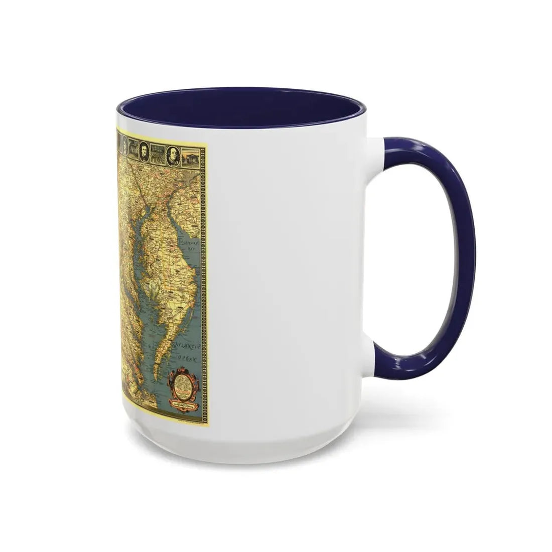 USA - Washington, Historic and Scenic (1939) (Map) Accent Coffee Mug - Go Mug Yourself