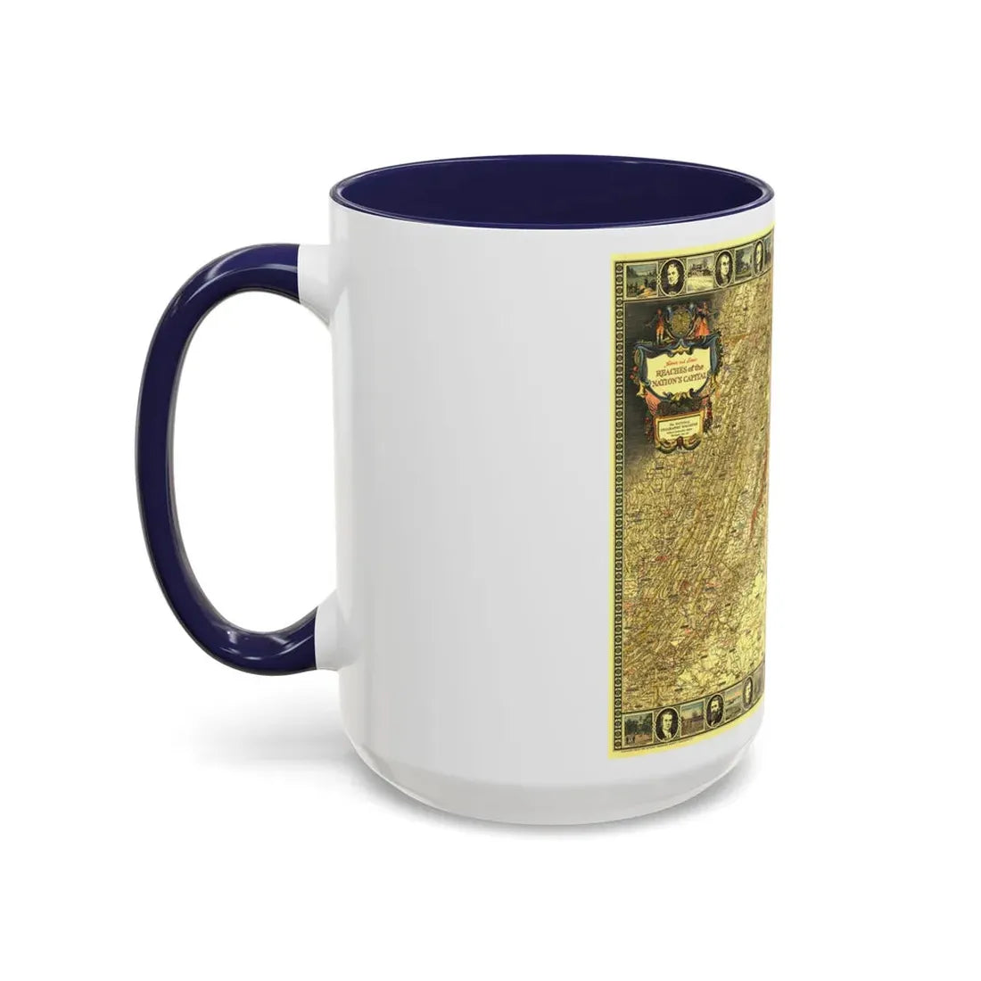 USA - Washington, Historic and Scenic (1939) (Map) Accent Coffee Mug - Go Mug Yourself