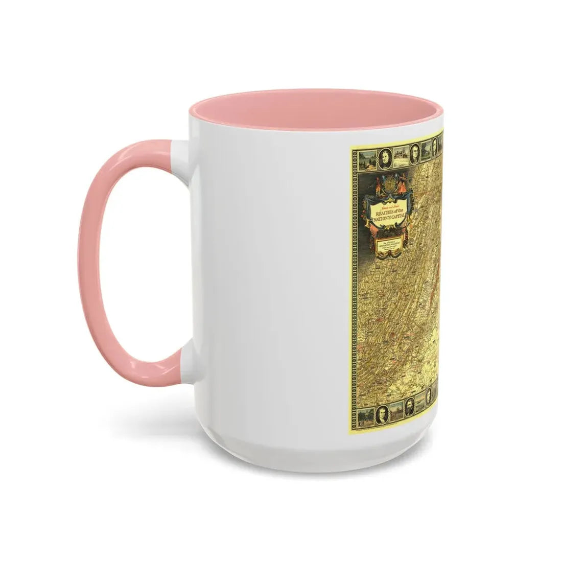 USA - Washington, Historic and Scenic (1939) (Map) Accent Coffee Mug - Go Mug Yourself