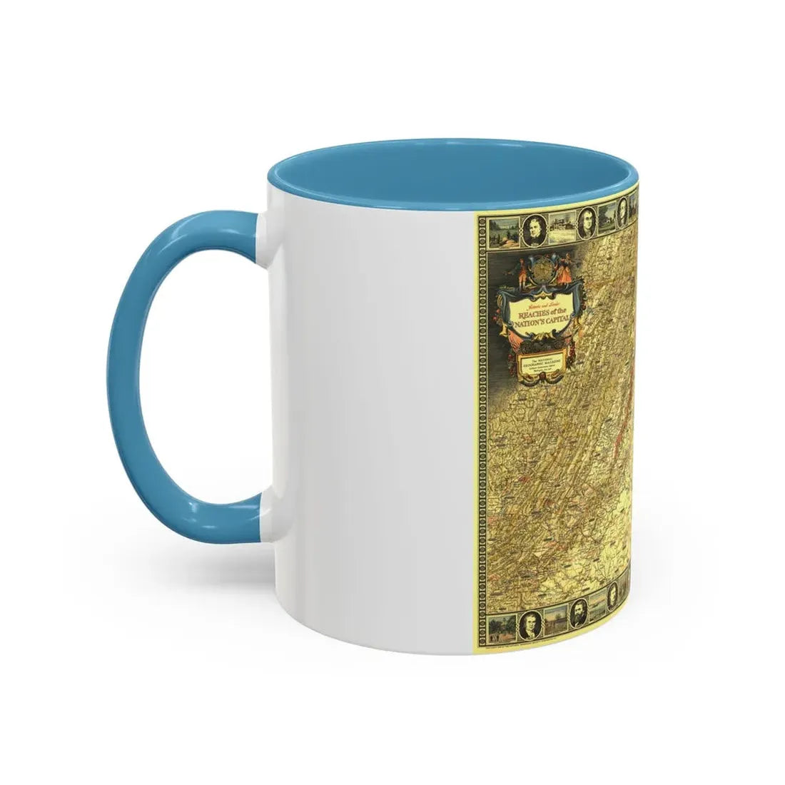 USA - Washington, Historic and Scenic (1939) (Map) Accent Coffee Mug - Go Mug Yourself