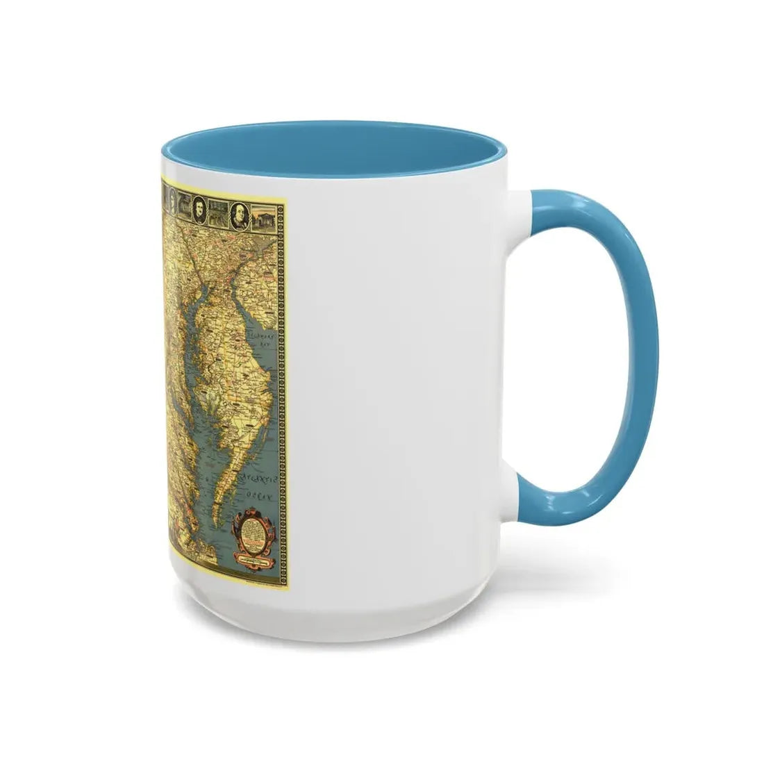 USA - Washington, Historic and Scenic (1939) (Map) Accent Coffee Mug - Go Mug Yourself