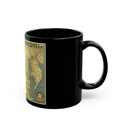 USA - Washington, Historic and Scenic (1939) (Map) Black Coffee Mug - Go Mug Yourself