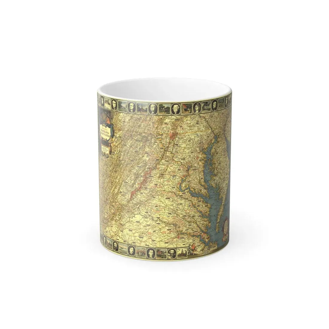 USA - Washington, Historic and Scenic (1939) (Map) Color Changing Mug 11oz Default Title - Go Mug Yourself