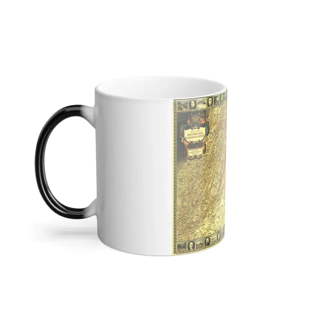USA - Washington, Historic and Scenic (1939) (Map) Color Changing Mug 11oz - Go Mug Yourself
