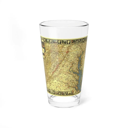 USA - Washington, Historic and Scenic (1939) (Map) Pint Glass 16oz 16oz - Go Mug Yourself