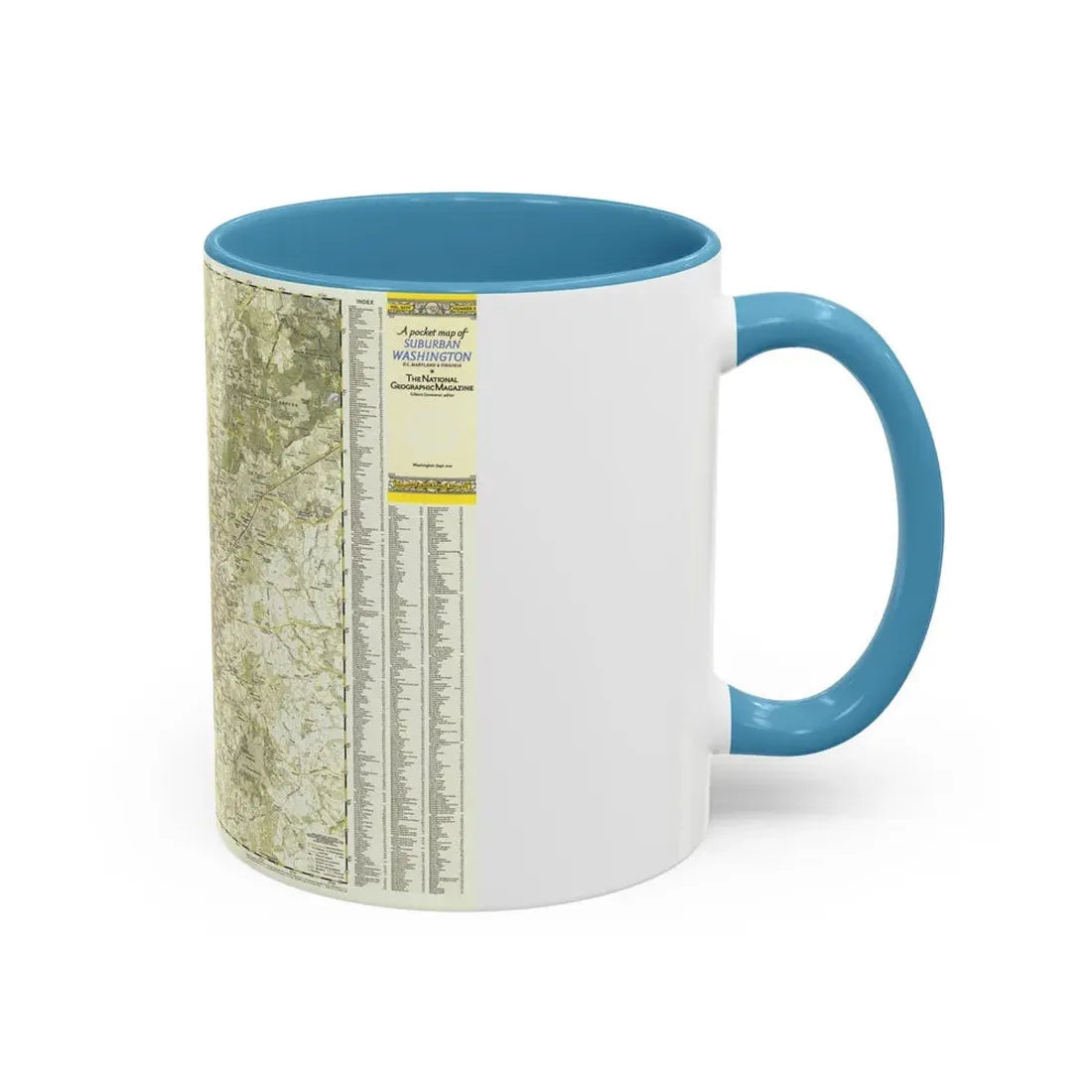 USA - Washington, Suburban (1948) (Map) Accent Coffee Mug - Go Mug Yourself
