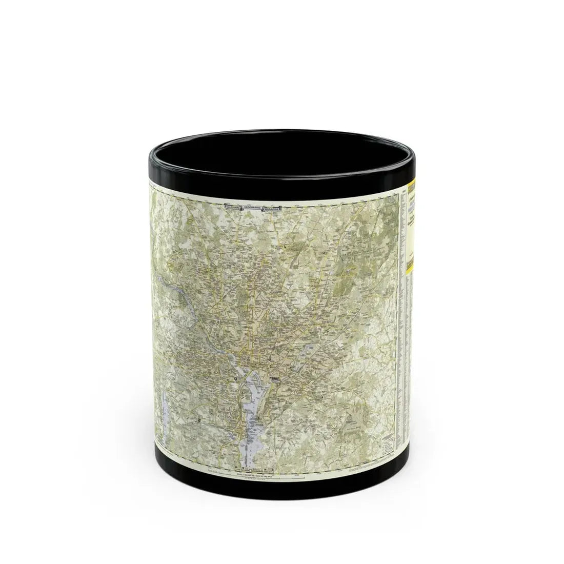 USA - Washington, Suburban (1948) (Map) Black Coffee Mug 11oz - Go Mug Yourself