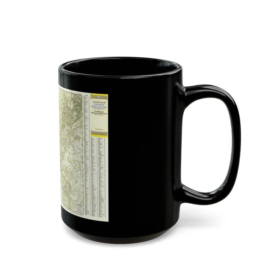 USA - Washington, Suburban (1948) (Map) Black Coffee Mug - Go Mug Yourself