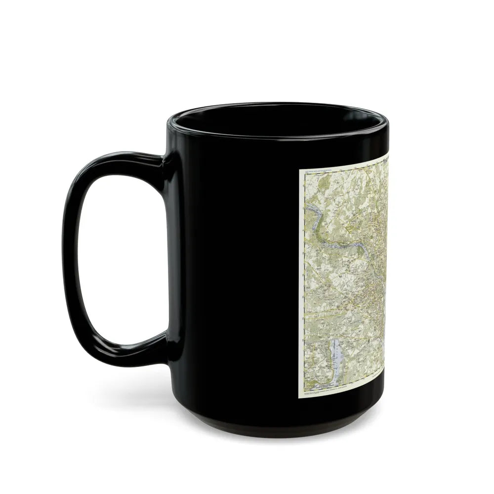 USA - Washington, Suburban (1948) (Map) Black Coffee Mug-Go Mug Yourself