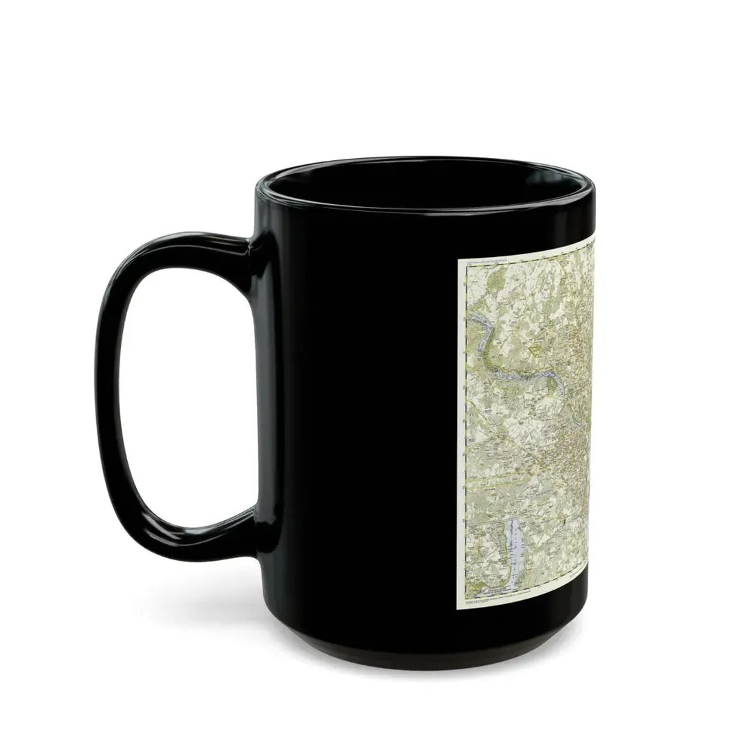 USA - Washington, Suburban (1948) (Map) Black Coffee Mug - Go Mug Yourself