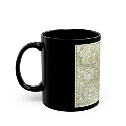 USA - Washington, Suburban (1948) (Map) Black Coffee Mug-Go Mug Yourself