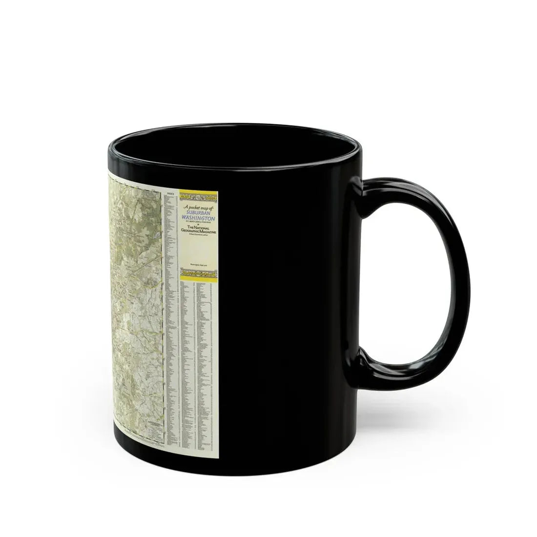 USA - Washington, Suburban (1948) (Map) Black Coffee Mug - Go Mug Yourself