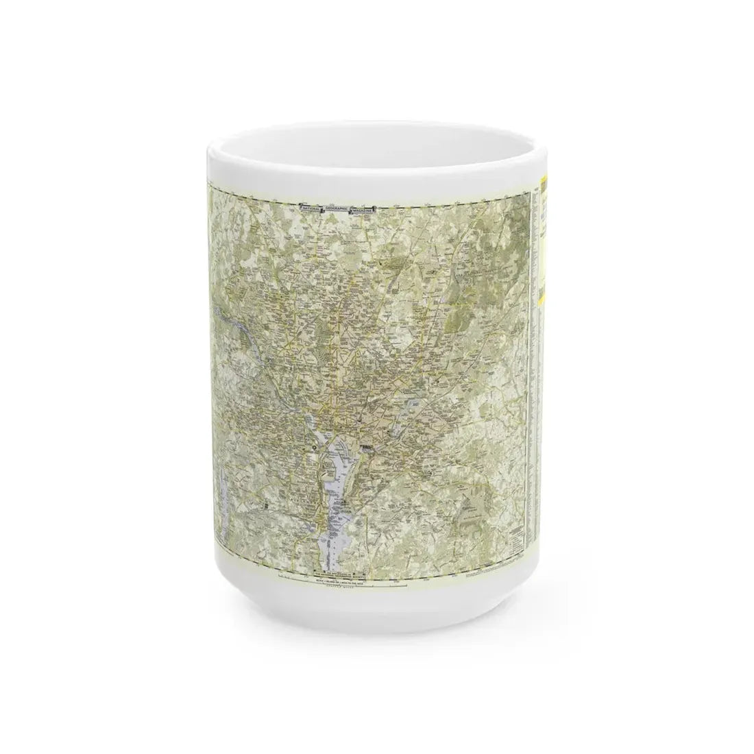 USA - Washington, Suburban (1948) (Map) White Coffee Mug 15oz - Go Mug Yourself